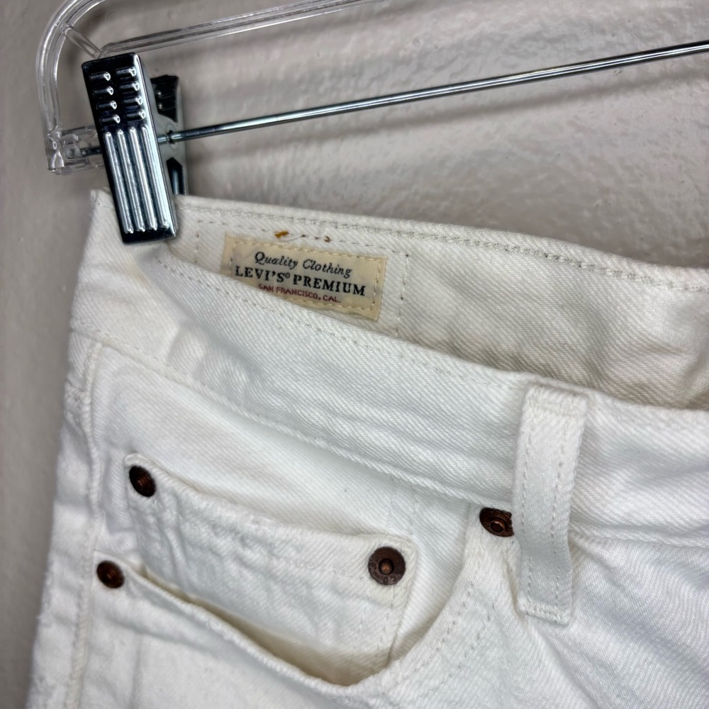 Levi's 501 White Jean Shorts for Women - Picture 4 of 6